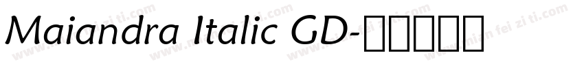 Maiandra Italic GD字体转换